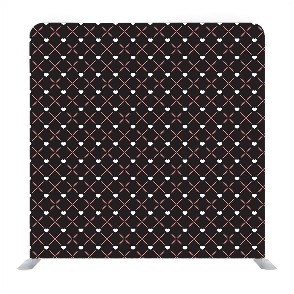 Blinking Hearts In Black Background Media Wall