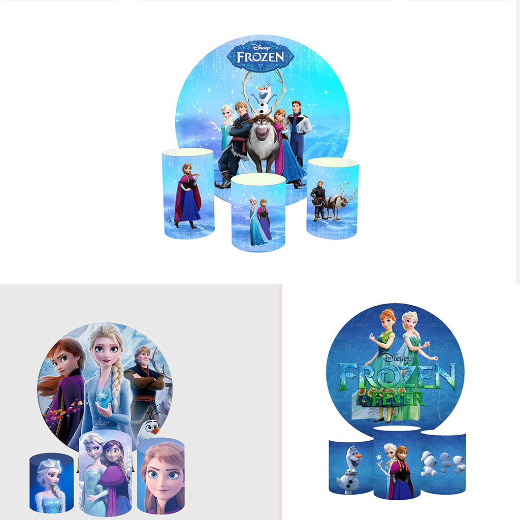 Personalized Round Backdrop Kits with Counter for Birthday Parties and Events