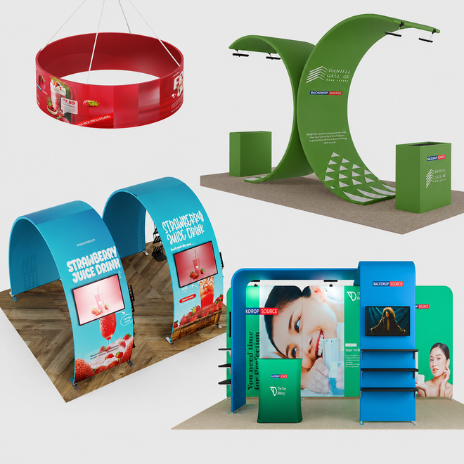 Kits de stands d'exposition 3x6m