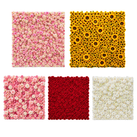 Murs de fleurs artificielles pour arrière-plans
