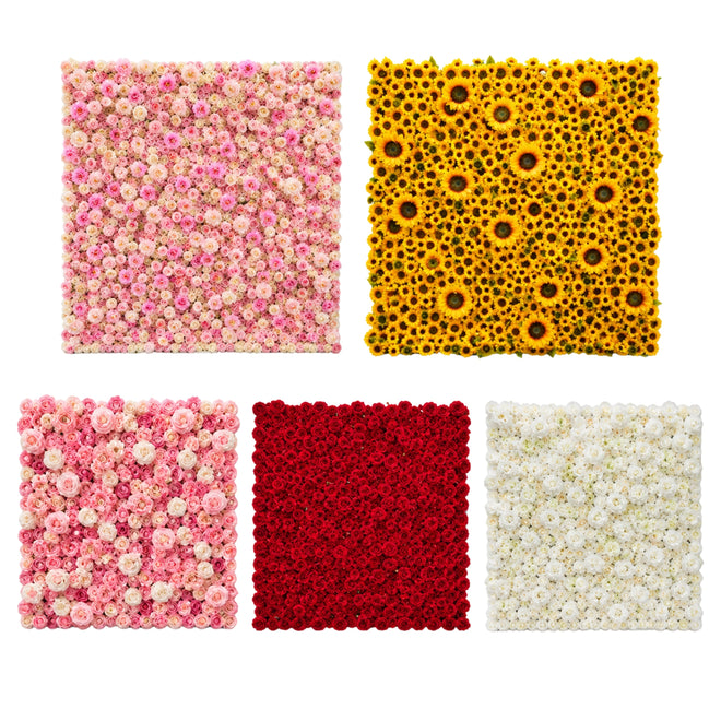 Murs de fleurs artificielles pour arrière-plans