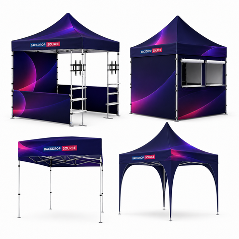 Tonnelles et tentes pliables personnalisées (3x3m et 3x6m)