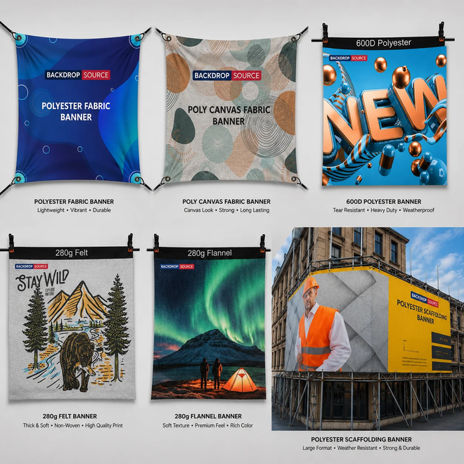 Impression de bannières en tissu par sublimation thermique