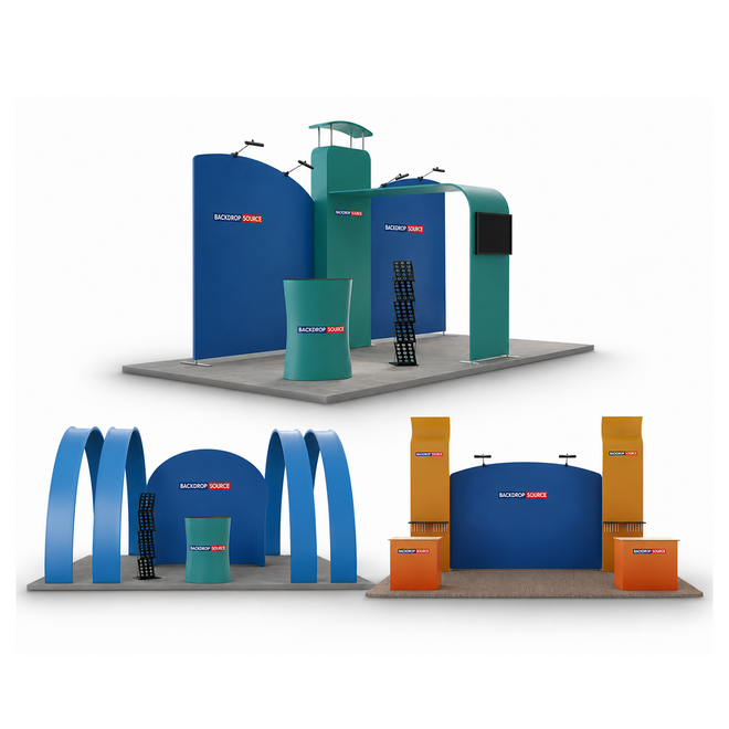 Kits de stands d'exposition 6x3m