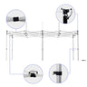 Tente pliante éclairée – 6 m x 3 m (structure LED)