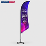 Drapeau en forme d'aileron de requin