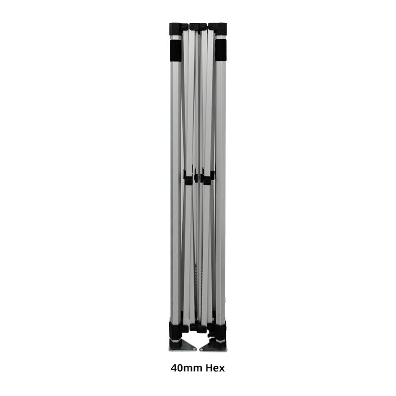 Tente pliante 3m x 3m avec volants festonnés et rideaux
