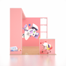 Stand pliable SEG 3x3m avec mur en arche en L, 4 vitrines LED et comptoir