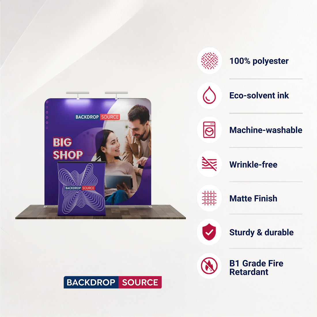 3x3m Straight Exhibit Pro 3-in-1 Display Kit with Hard Podium Case