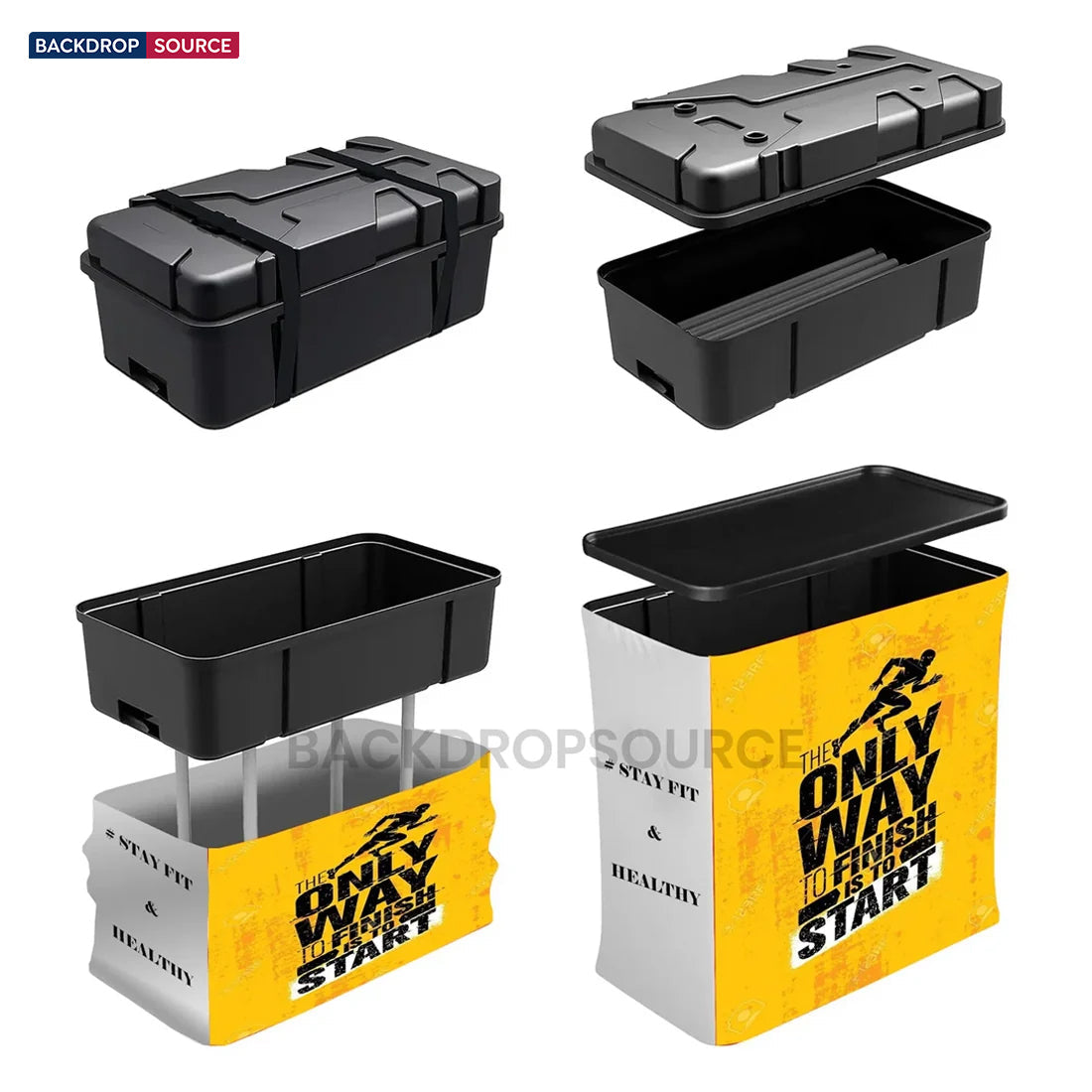 3x3m Straight Exhibit Pro 3-in-1 Display Kit with Hard Podium Case