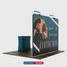 Kit d'exposition droit 3x3m Exhibit Pro 3-en-1 avec éclairage Illume