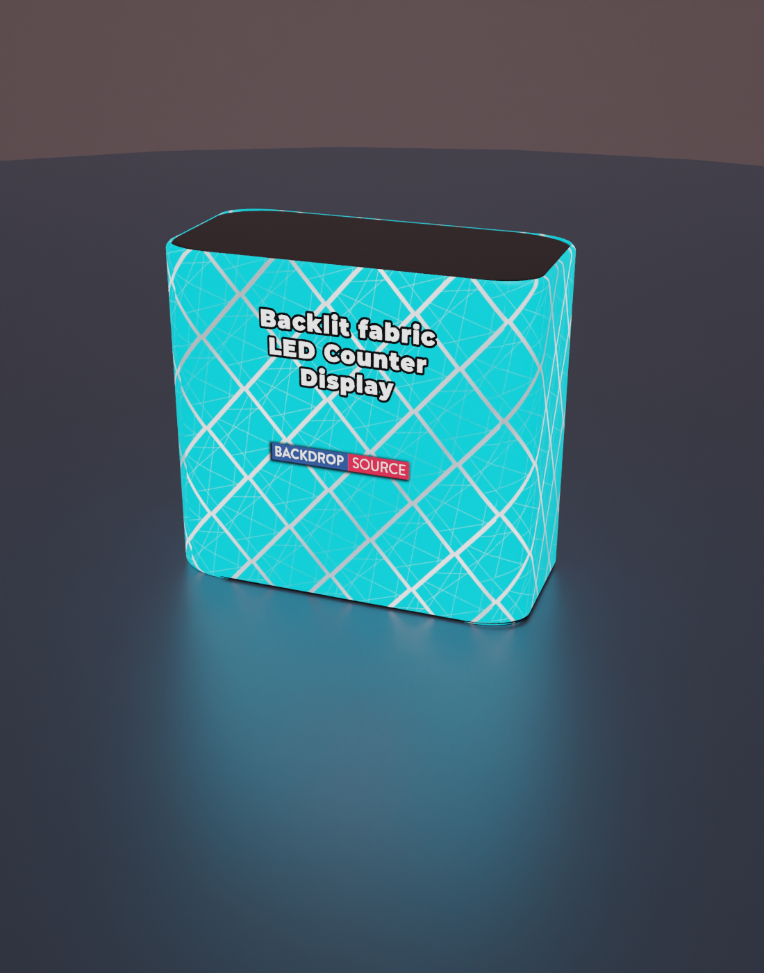 Afficheur de comptoir à LEDs en tissu rétro-éclairé 1 m/1.2 m/1.8 m W