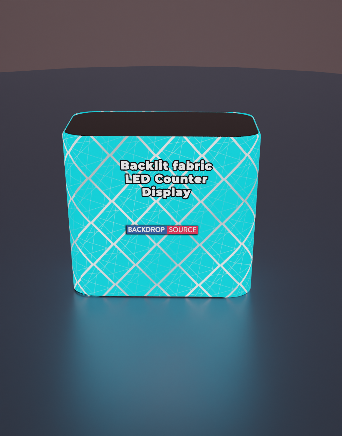 Afficheur de comptoir à LEDs en tissu rétro-éclairé 1 m/1.2 m/1.8 m W