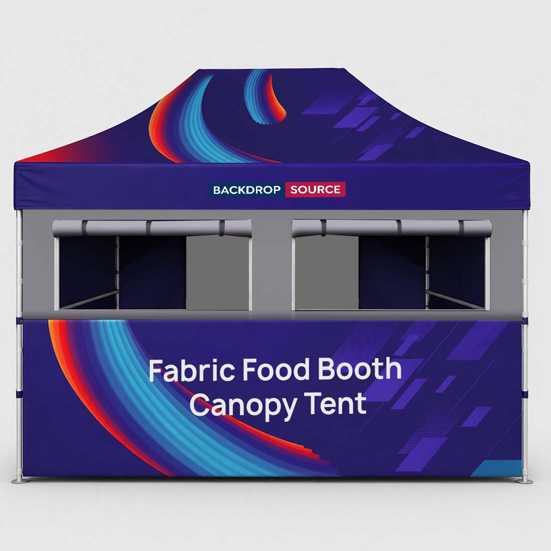 Tente pliante pour stand alimentaire en tissu 4,5 m x 3 m