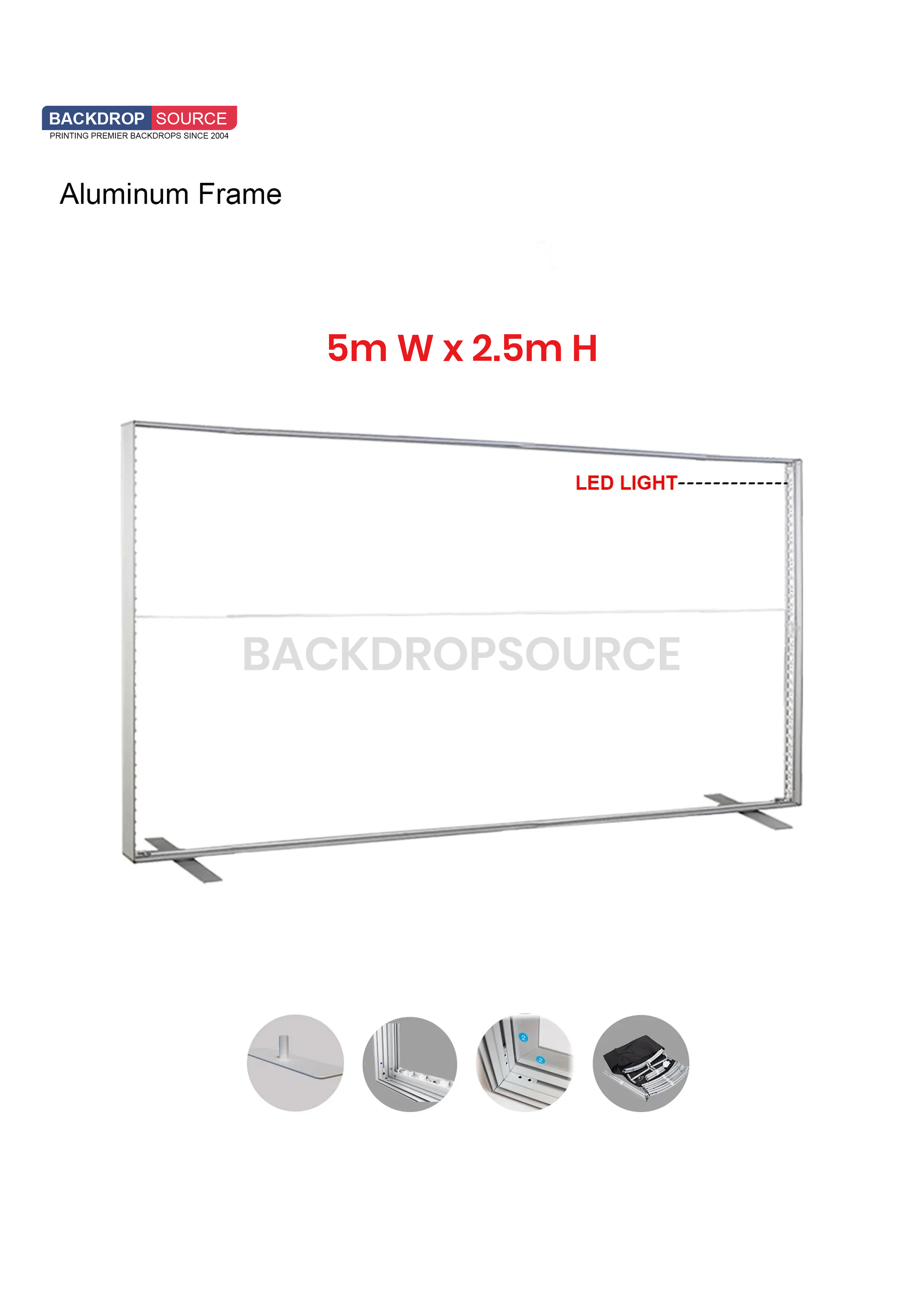 SEG Fabric LED Backlit Light Box - 5m x 2.5m