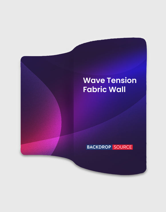 S Shape Wave Tension Fabric Media Wall Backdrop