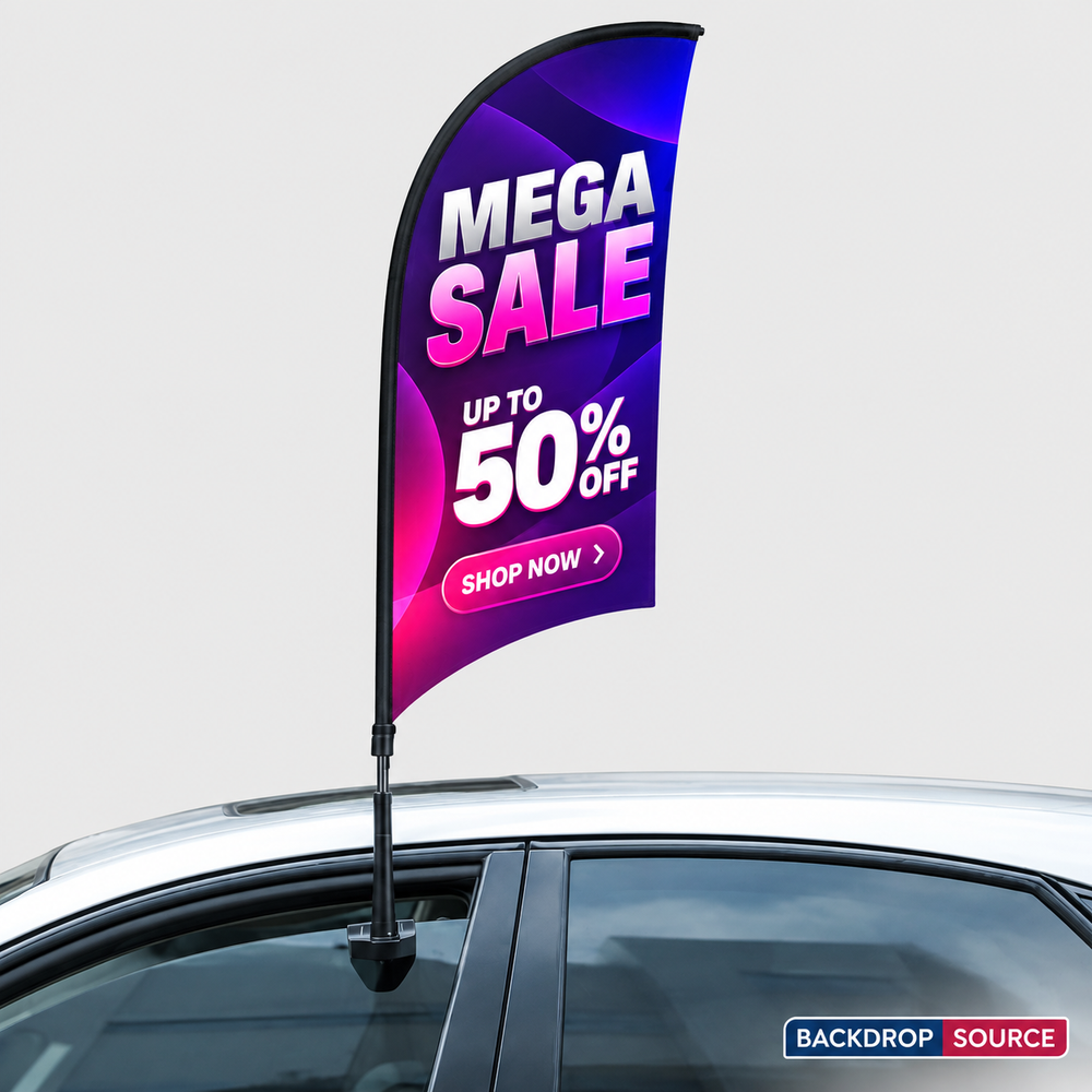 Drapeaux de fenêtre personnalisés pour voiture