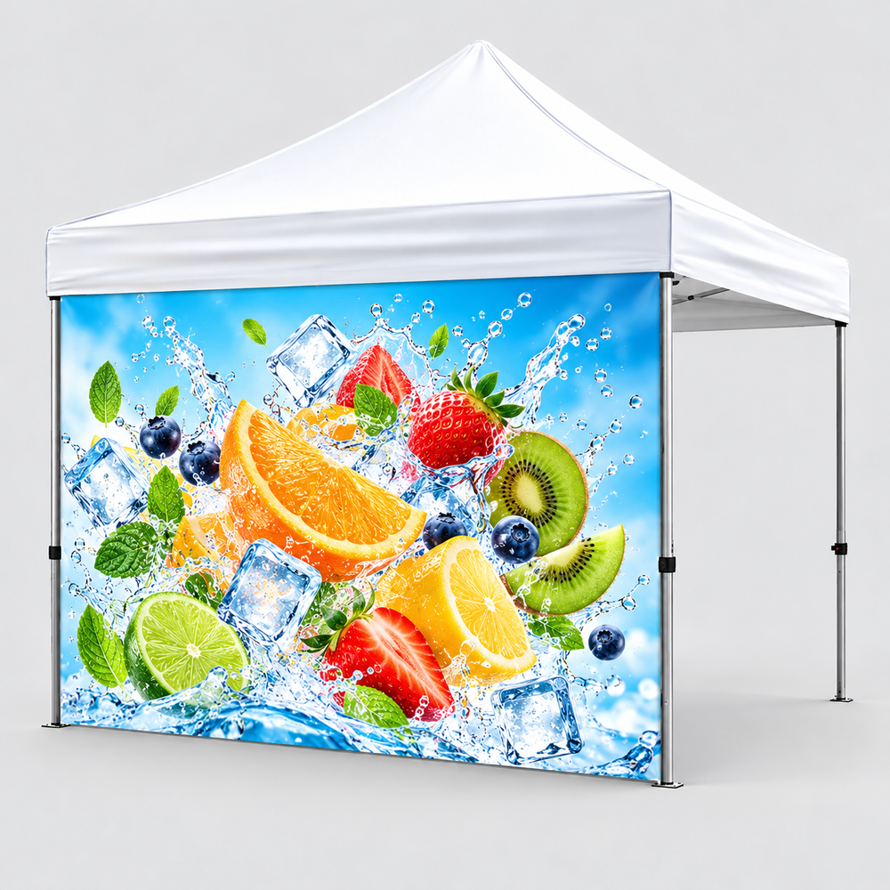 Tente pliante sur mesure avec mur complet – visuel uniquement