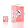 Stand popup SEG 3x3m avec mur en arche en L, 2 vitrines et comptoir