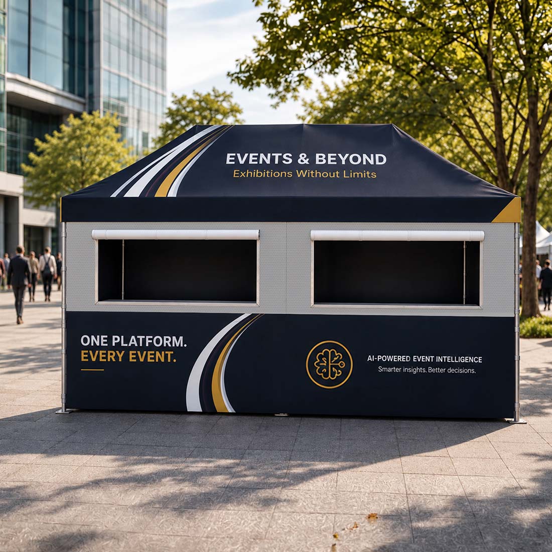 Tente de stand alimentaire en tissu 6 m x 3 m