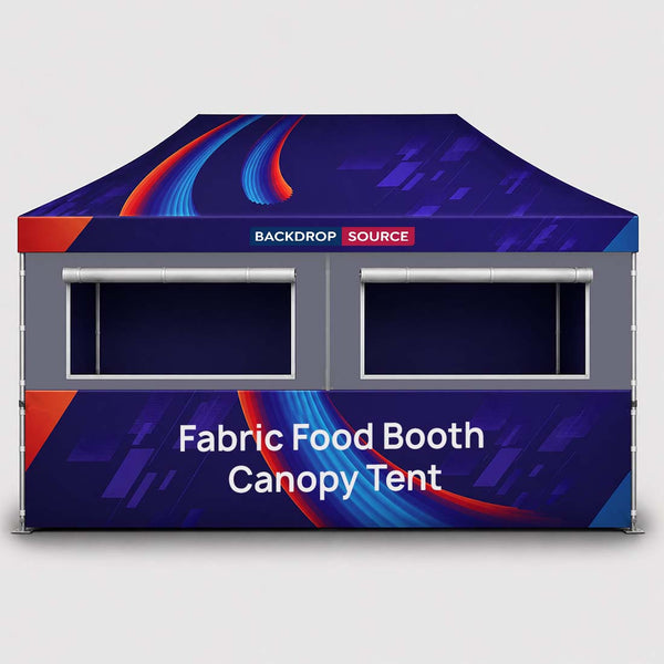 Tente de stand alimentaire en tissu 6 m x 3 m