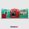 6x3m Straight Backdrop with 3D Wall & Arch Exhibition Kit