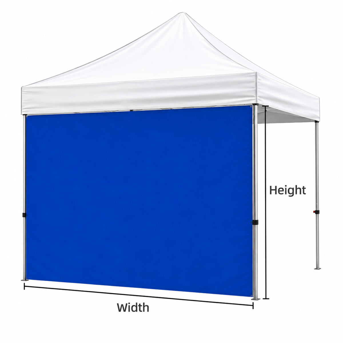 Tente pliante sur mesure avec mur complet – visuel uniquement