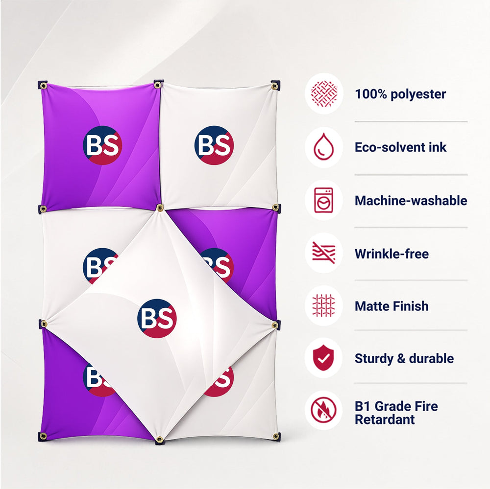 Présentoir pliable GeoMetrix en tissu 2 x 3