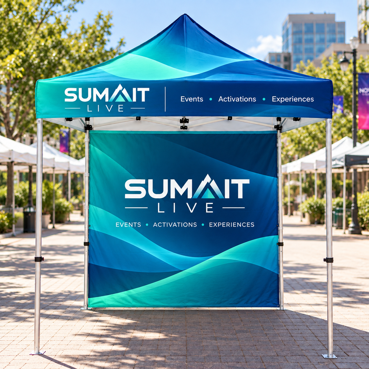 Tente publicitaire pliante – 2,4 m x 2,4 m
