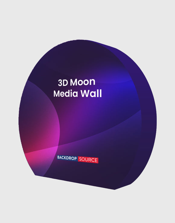 MOON 3D stretch fabric media wall