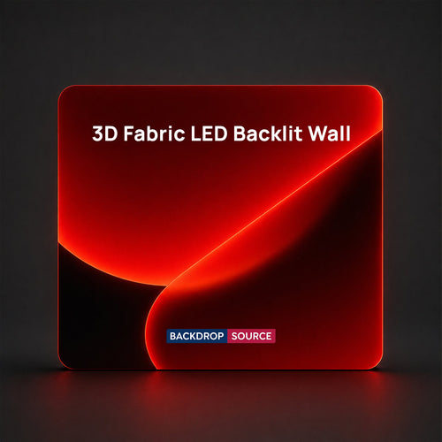 Mur en tissu tendu 3D avec éclairage LED