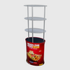 Oval Counter Display with Triple Shelves