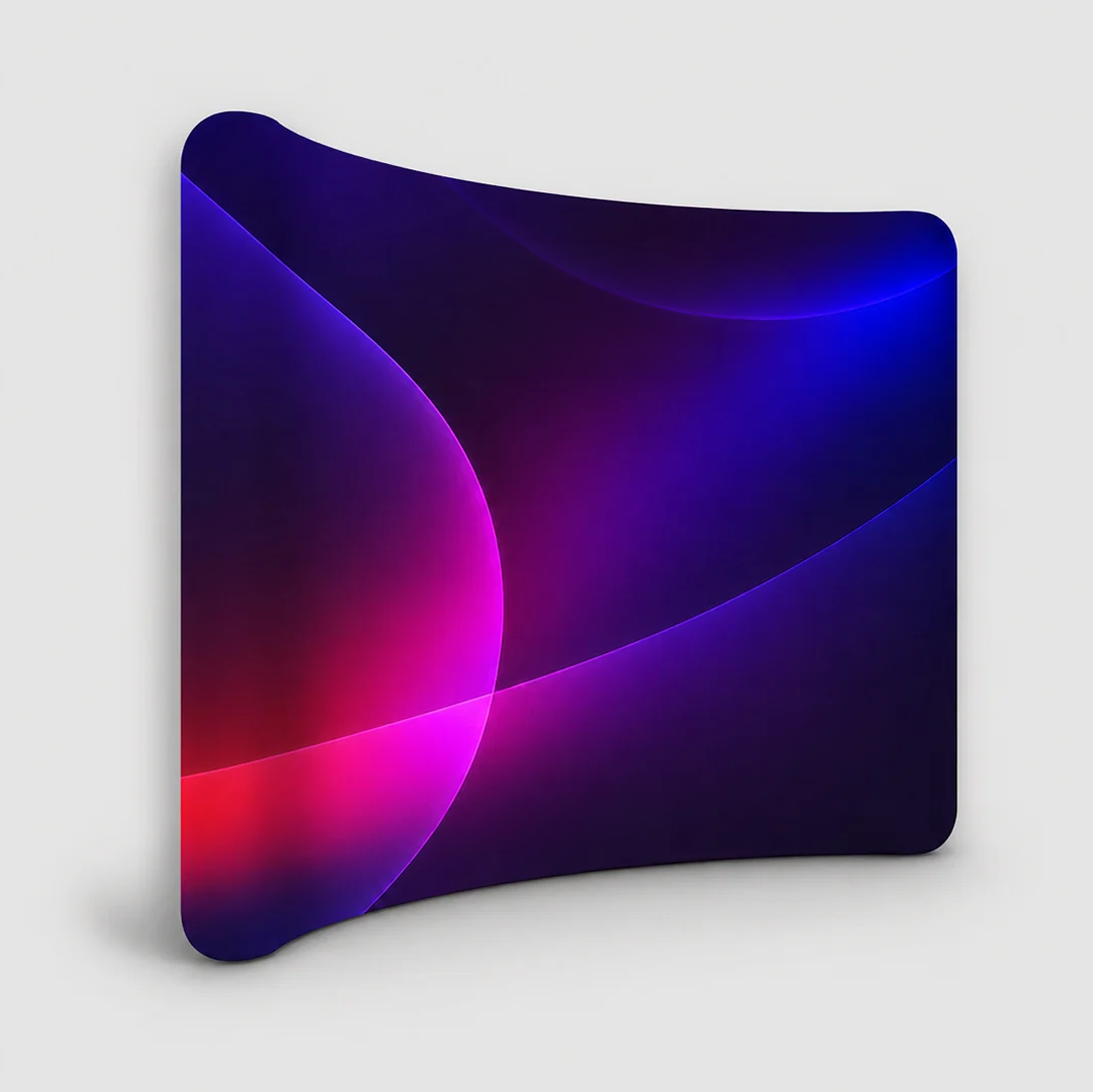 Curved Tension Fabric Portable Media Wall