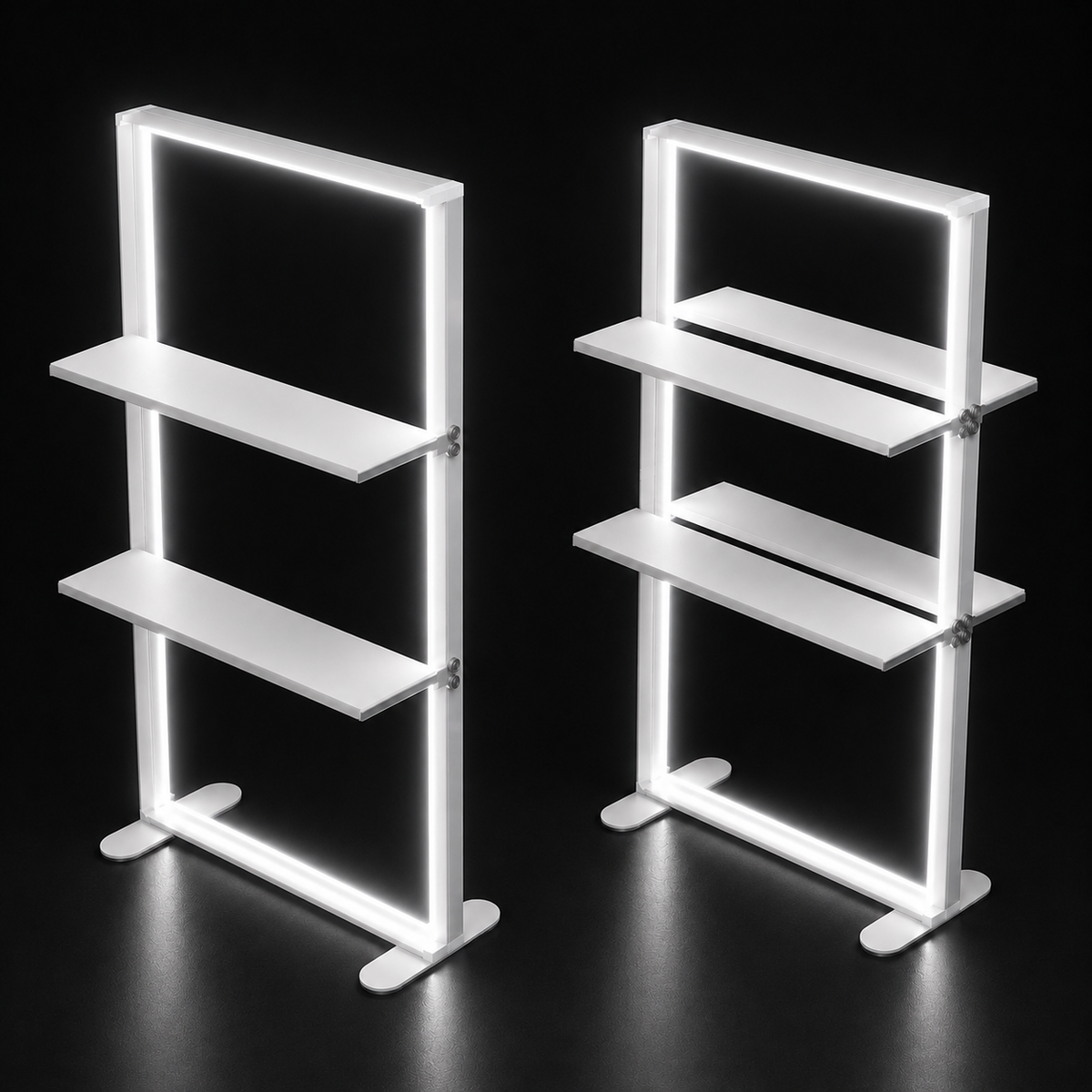 Caisson lumineux LED SEG avec étagères