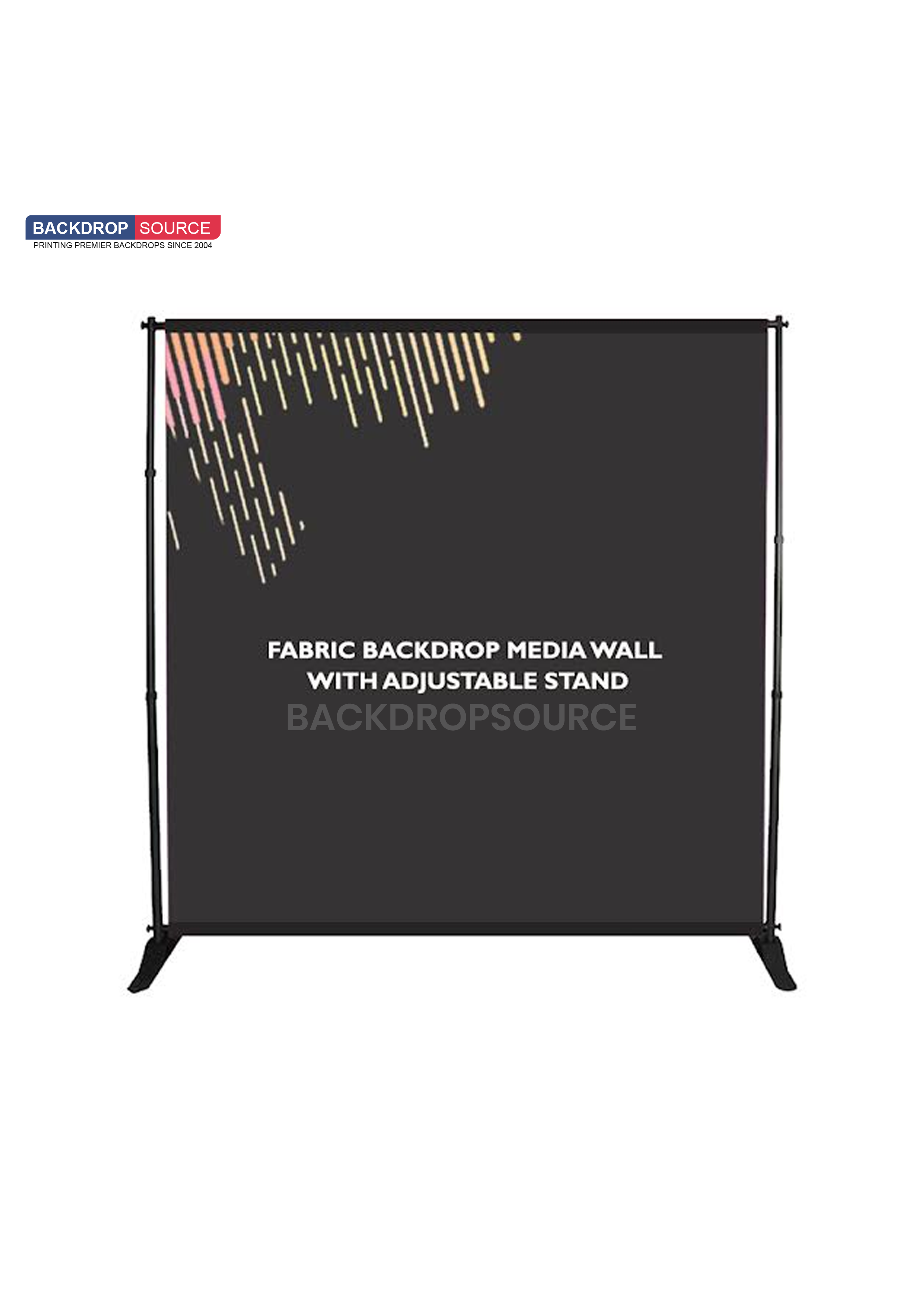 Fabric Backdrop Media Wall With Adjustable Stand