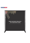 Fabric Backdrop Media Wall With Adjustable Stand