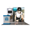 3x3m Fabric Wall Booth Kit with 2 TV Mounts