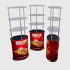 Oval Counter Display with Triple Shelves