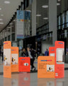 Mur de stand en tissu magnétique 3x3m avec panneaux droits et incurvés