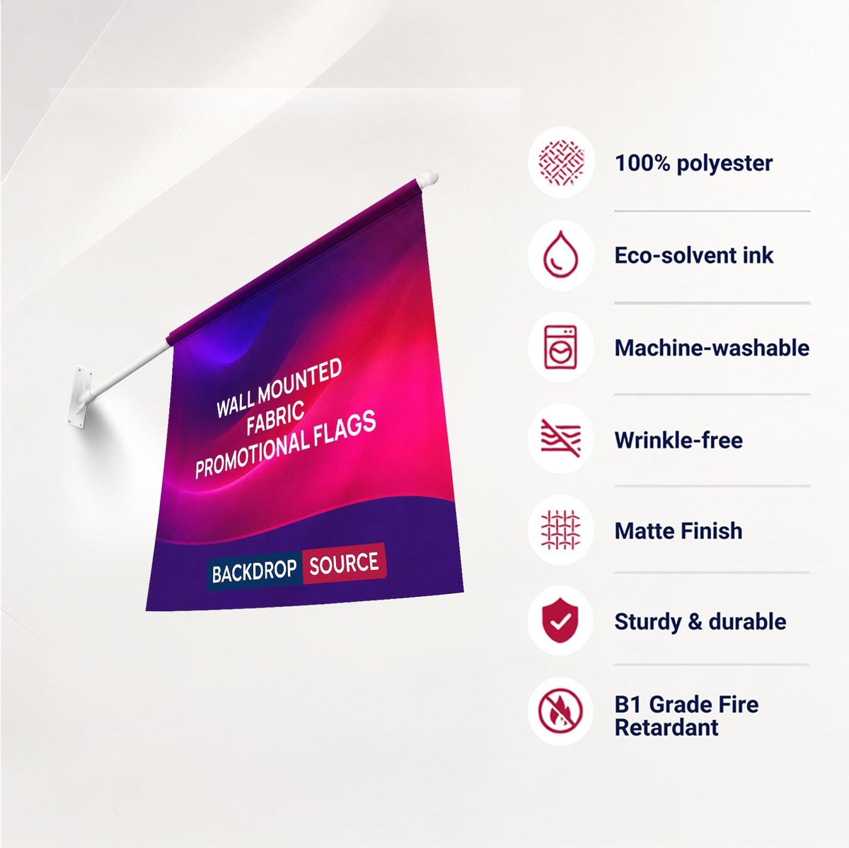 Drapeaux promotionnels muraux