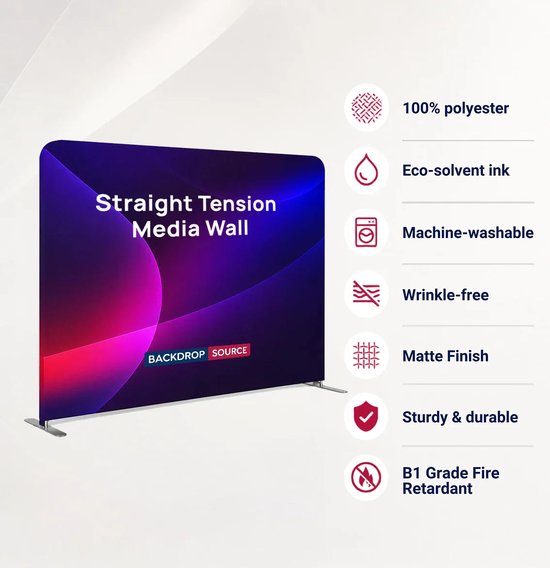 Premium Straight Tension Fabric Backdrop Display