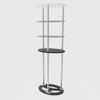 Oval Counter Display with Triple Shelves
