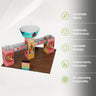 Kit de stand tour cubique 9x6m avec bannière suspendue et 2 comptoirs