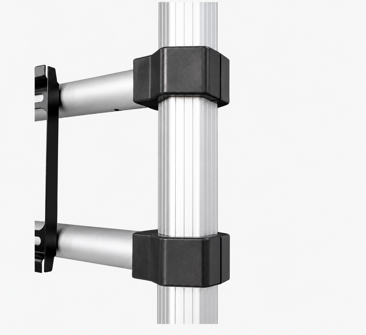 Kit d'abri en tissu 3 m x 3 m A6 avec doubles portes arquées et étagères de présentation quadruples