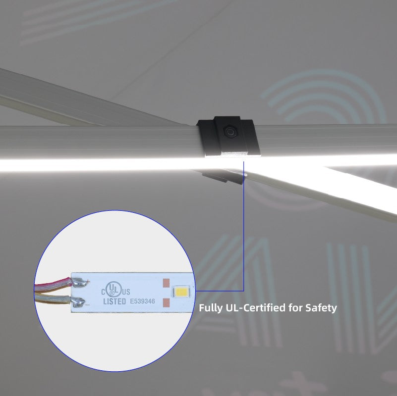 Tente pliante éclairée – 6 m x 3 m (structure LED)