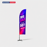 Drapeau à plumes droit avec mât universel