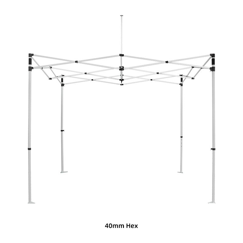 Tente pliante 3m x 3m avec volants festonnés et rideaux
