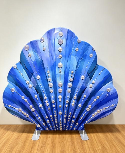 Fond de fête en forme de coquillage
