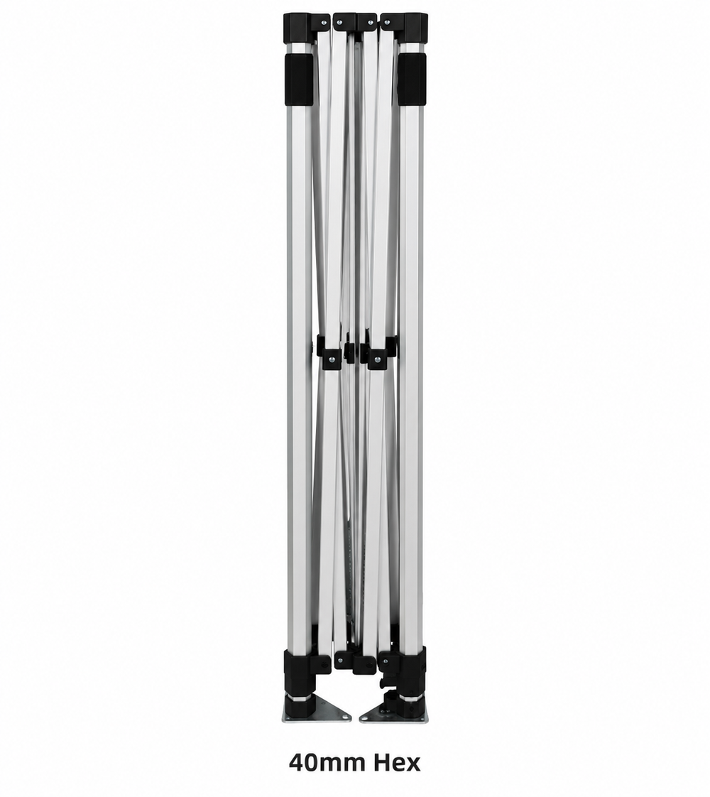 Kit d'abri en tissu 3 m x 3 m A6 avec doubles portes arquées et étagères de présentation quadruples