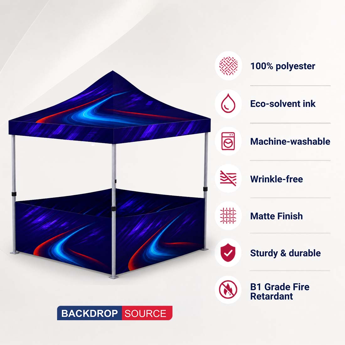 Heavy Duty Fabric Gazebos – (2m W x 3m H)